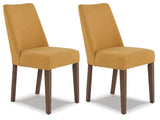 Lyncott Mustard/Brown Dining Chair, Set of 2 from Ashley Furniture - Luna Furniture