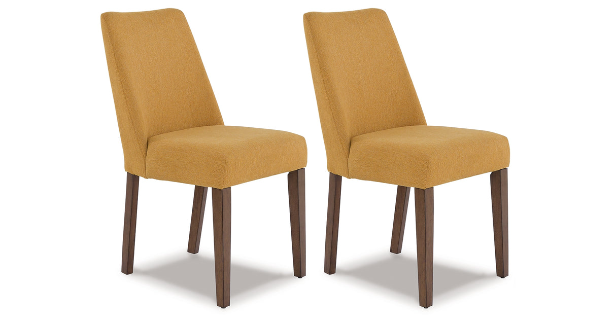 Lyncott Mustard/Brown Dining Chair, Set of 2 from Ashley Furniture - Luna Furniture