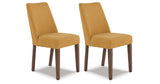 Lyncott Mustard/Brown Dining Chair, Set of 2 from Ashley Furniture - Luna Furniture