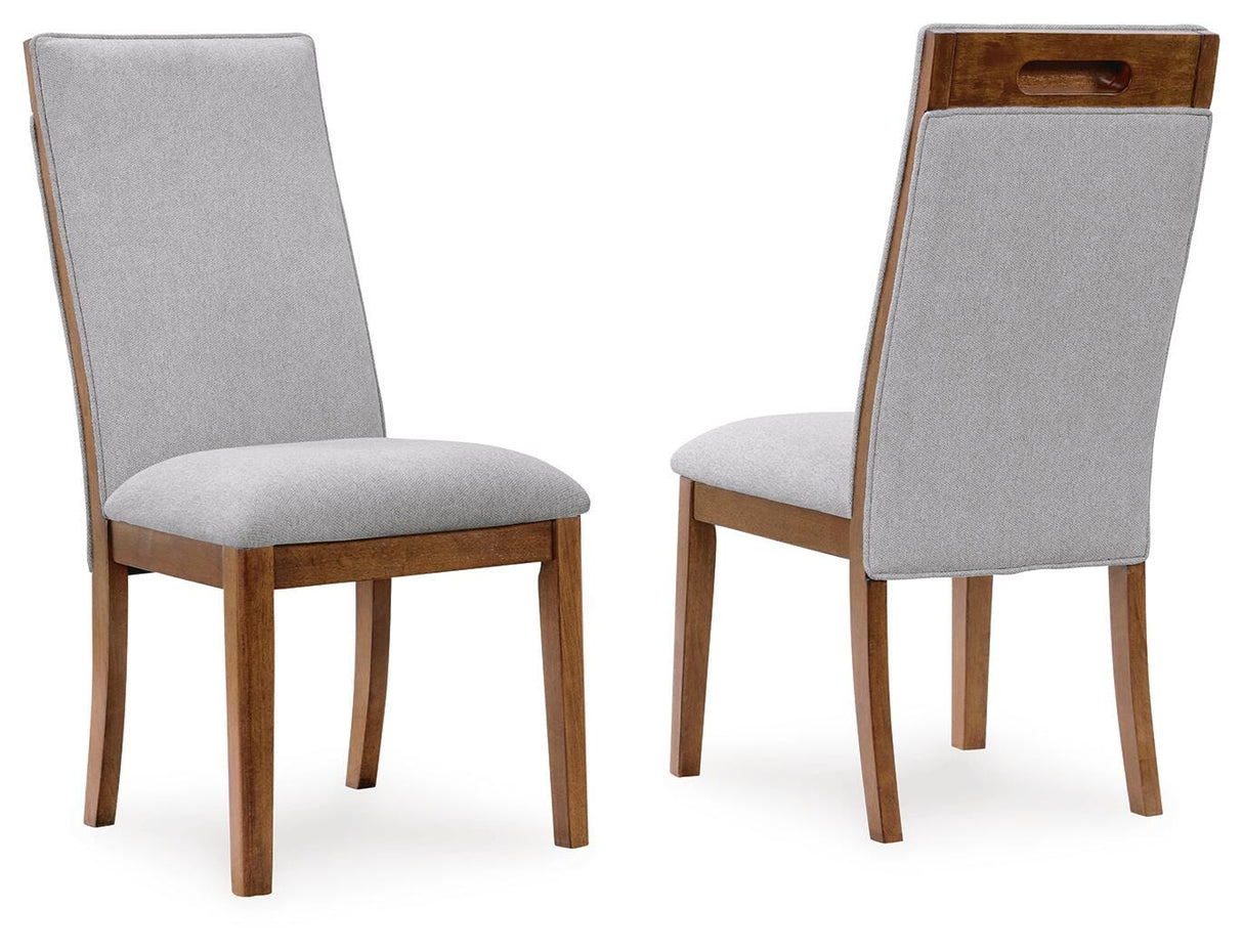 Lyncott Beige/Brown Dining Chair, Set of 2 from Ashley Furniture - Luna Furniture