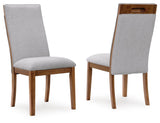 Lyncott Beige/Brown Dining Chair, Set of 2 from Ashley Furniture - Luna Furniture