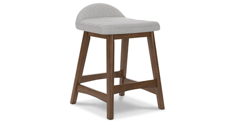 Lyncott Light Gray/Brown Counter Height Barstool, Set of 2 from Ashley Furniture - Luna Furniture
