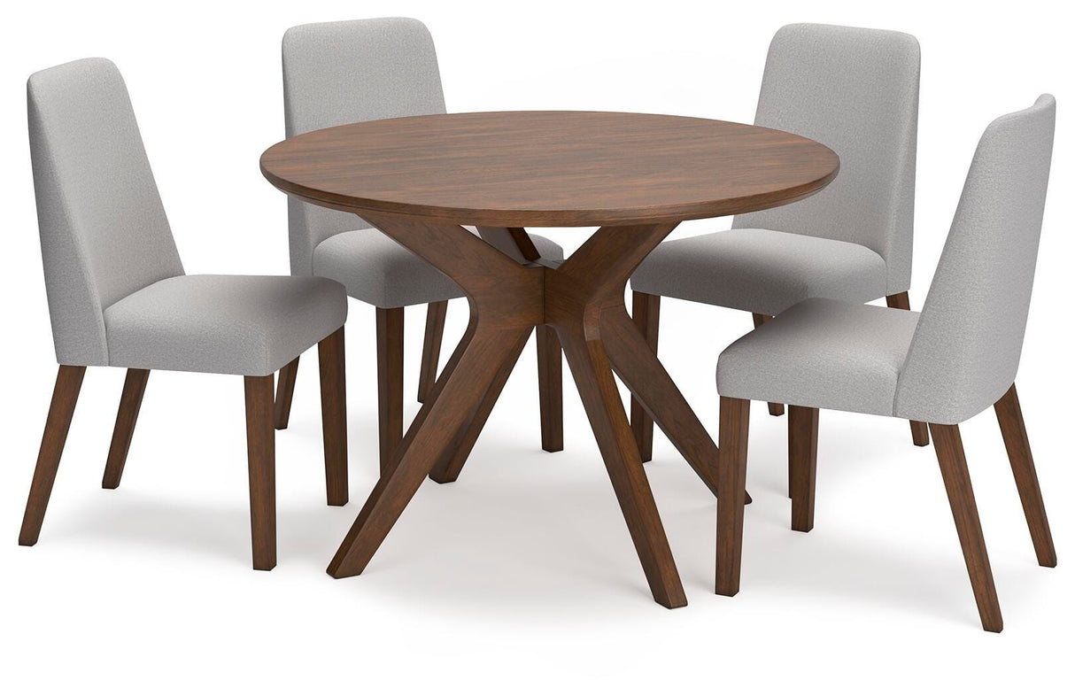 Lyncott Gray/Brown Dining Table and 4 Chairs from Ashley Furniture - Luna Furniture