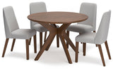 Lyncott Gray/Brown Dining Table and 4 Chairs from Ashley Furniture - Luna Furniture