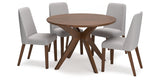 Lyncott Gray/Brown Dining Table and 4 Chairs from Ashley Furniture - Luna Furniture