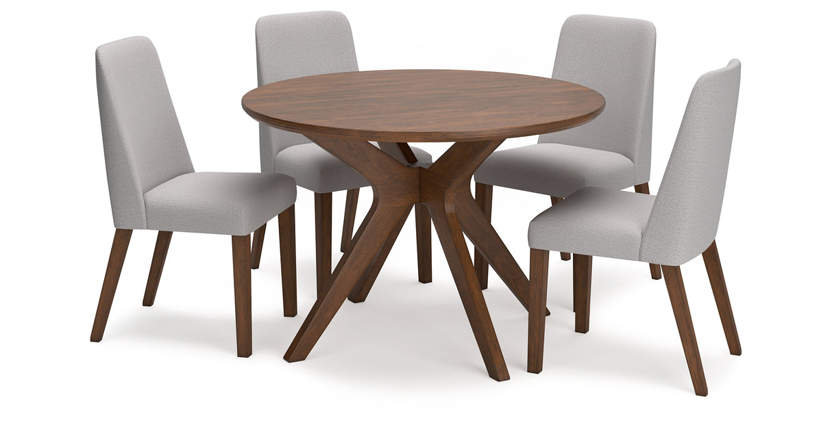 Lyncott Gray/Brown Dining Table and 4 Chairs from Ashley Furniture - Luna Furniture