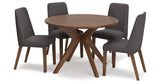 Lyncott Charcoal/Brown Dining Table and 4 Chairs from Ashley Furniture - Luna Furniture