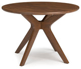 Lyncott Mustard/Brown Dining Table and 4 Chairs from Ashley - Luna Furniture