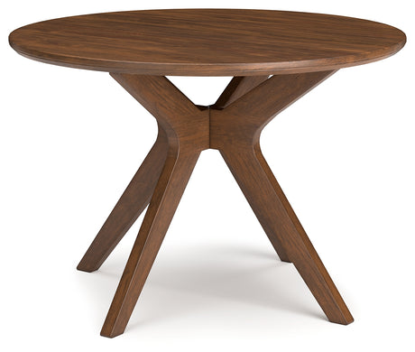 Lyncott Mustard/Brown Dining Table and 4 Chairs from Ashley - Luna Furniture