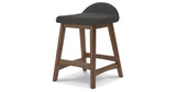 Lyncott Charcoal/Brown Counter Height Barstool, Set of 2 from Ashley Furniture - Luna Furniture