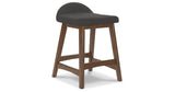 Lyncott Charcoal/Brown Counter Height Barstool, Set of 2 from Ashley Furniture - Luna Furniture