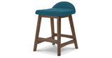 Lyncott Blue/Brown Counter Height Barstool, Set of 2 from Ashley Furniture - Luna Furniture