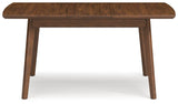 Lyncott Mustard/Brown Dining Table and 4 Chairs from Ashley - Luna Furniture