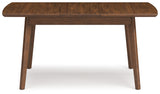 Lyncott Charcoal/Brown Extension Dining Table and 4 Chairs from Ashley Furniture - Luna Furniture