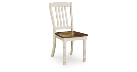Wirloni Antique White/Brown Dining Chair, Set of 2 from Ashley - Luna Furniture