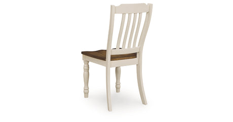 Wirloni Antique White/Brown Dining Chair, Set of 2 from Ashley - Luna Furniture
