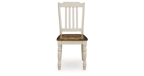 Wirloni Antique White/Brown Dining Chair, Set of 2 from Ashley - Luna Furniture