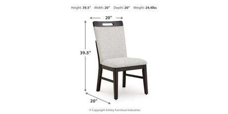 Neymorton Dark Grayish Brown Dining Table and 8 Chairs from Ashley - Luna Furniture