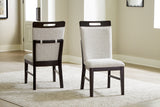 Neymorton Dark Grayish Brown Dining Table and 4 Chairs from Ashley - Luna Furniture