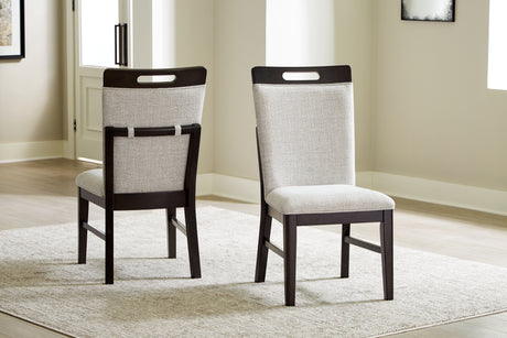 Neymorton Dark Grayish Brown Dining Table and 4 Chairs from Ashley - Luna Furniture