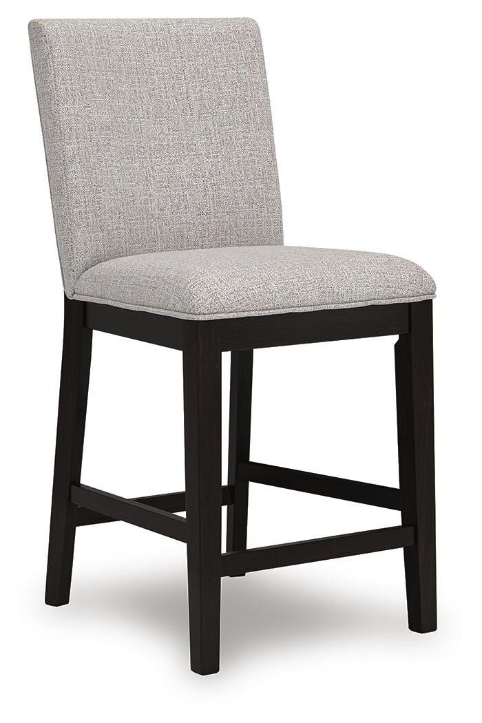 Neymorton Dark Grayish Brown Counter Height Barstool, Set of 2 from Ashley - Luna Furniture