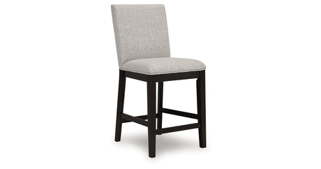 Neymorton Dark Grayish Brown Counter Height Table and 4 Barstools from Ashley - Luna Furniture