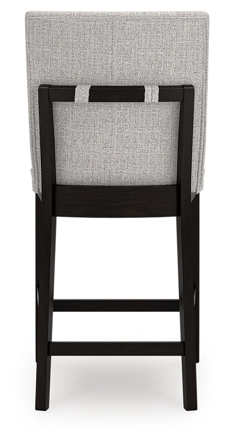 Neymorton Dark Grayish Brown Counter Height Barstool, Set of 2 from Ashley - Luna Furniture