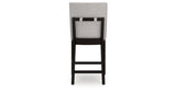 Neymorton Dark Grayish Brown Counter Height Table and 4 Barstools from Ashley Furniture - Luna Furniture