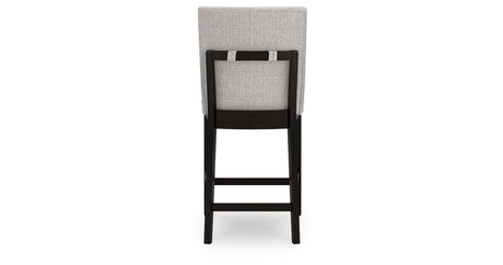 Neymorton Dark Grayish Brown Counter Height Table and 4 Barstools from Ashley - Luna Furniture