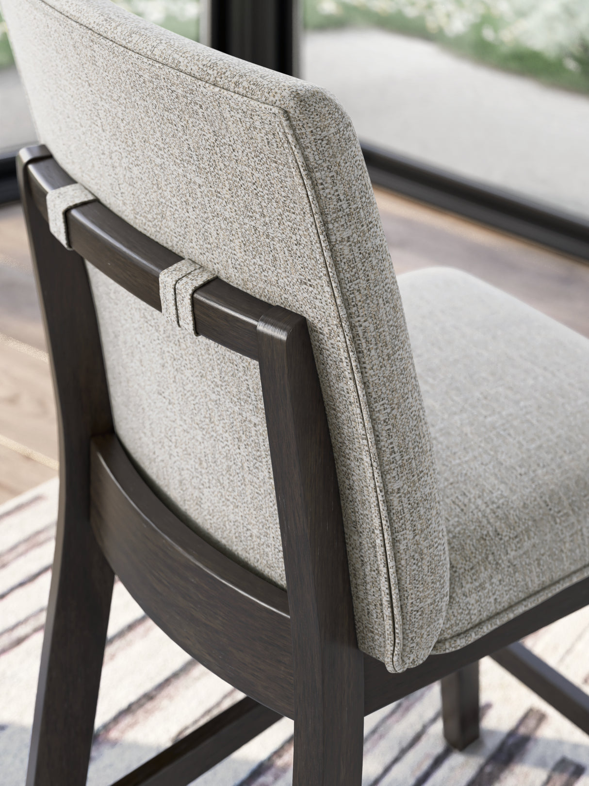 Neymorton Dark Grayish Brown Counter Height Table and 4 Barstools from Ashley Furniture - Luna Furniture