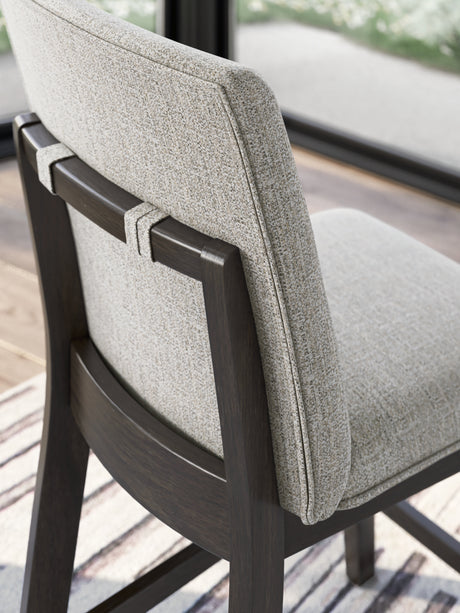 Neymorton Dark Grayish Brown Counter Height Table and 4 Barstools from Ashley - Luna Furniture