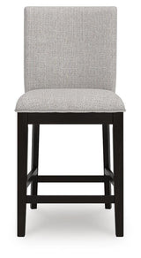 Neymorton Dark Grayish Brown Counter Height Barstool, Set of 2 from Ashley Furniture - Luna Furniture