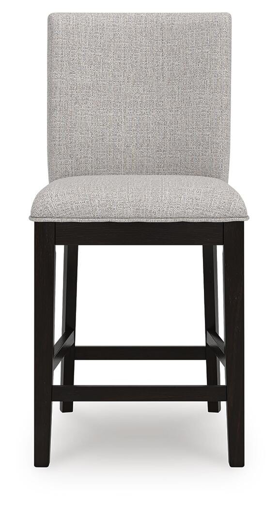 Neymorton Dark Grayish Brown Counter Height Table and 4 Barstools from Ashley - Luna Furniture