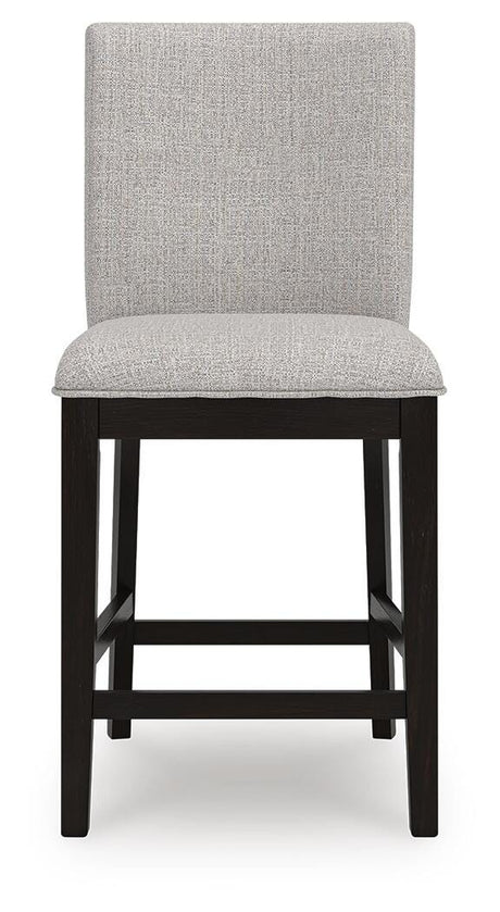 Neymorton Dark Grayish Brown Counter Height Table and 4 Barstools from Ashley - Luna Furniture