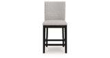 Neymorton Dark Grayish Brown Counter Height Table and 4 Barstools from Ashley Furniture - Luna Furniture