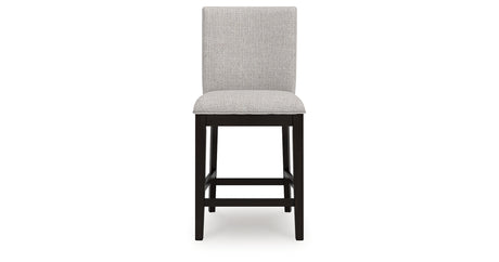 Neymorton Dark Grayish Brown Counter Height Table and 4 Barstools from Ashley - Luna Furniture