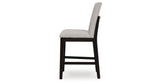 Neymorton Dark Grayish Brown Counter Height Table and 4 Barstools from Ashley Furniture - Luna Furniture