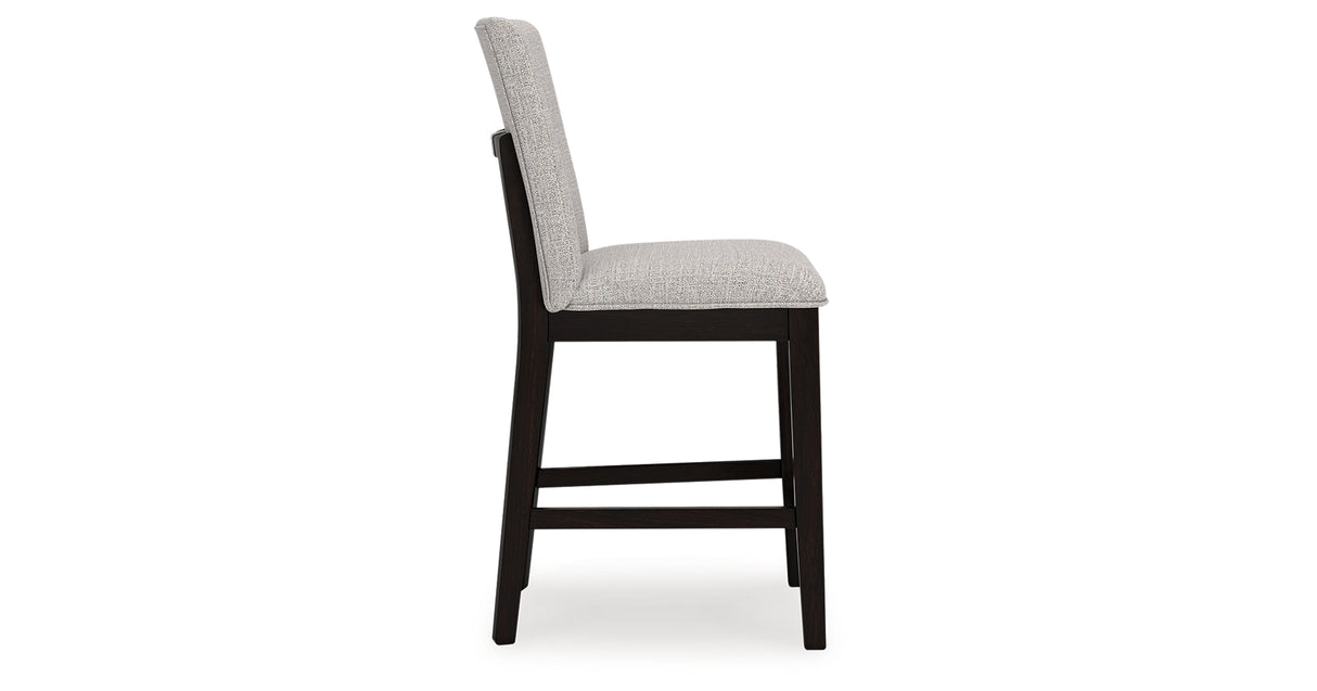 Neymorton Dark Grayish Brown Counter Height Table and 4 Barstools from Ashley Furniture - Luna Furniture
