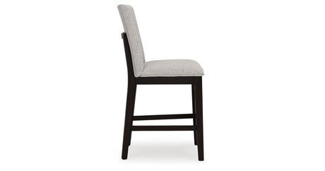 Neymorton Dark Grayish Brown Counter Height Barstool, Set of 2 from Ashley - Luna Furniture