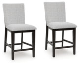 Neymorton Dark Grayish Brown Counter Height Barstool, Set of 2 from Ashley - Luna Furniture