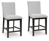 Neymorton Dark Grayish Brown Counter Height Barstool, Set of 2 from Ashley - Luna Furniture