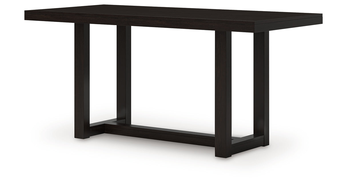 Neymorton Dark Grayish Brown Counter Height Table and 4 Barstools from Ashley Furniture - Luna Furniture