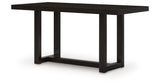 Neymorton Dark Grayish Brown Counter Height Table and 4 Barstools from Ashley Furniture - Luna Furniture