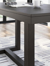 Neymorton Dark Grayish Brown Counter Height Table and 4 Barstools from Ashley Furniture - Luna Furniture