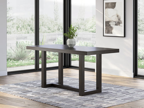 Neymorton Dark Grayish Brown Counter Height Table and 4 Barstools from Ashley - Luna Furniture