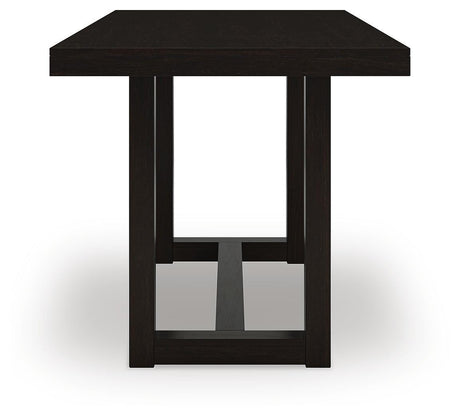Neymorton Dark Grayish Brown Counter Height Table and 4 Barstools from Ashley - Luna Furniture