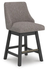 Neymorton Dark Grayish Brown Counter Height Barstool, Set of 2 from Ashley - Luna Furniture
