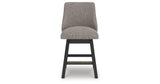 Neymorton Dark Grayish Brown Counter Height Barstool, Set of 2 from Ashley - Luna Furniture