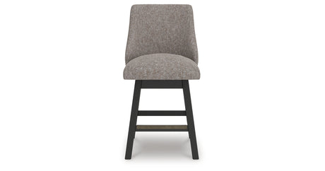 Neymorton Dark Grayish Brown Counter Height Barstool, Set of 2 from Ashley - Luna Furniture