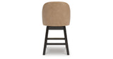 Neymorton Dark Grayish Brown Counter Height Barstool, Set of 2 from Ashley - Luna Furniture